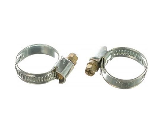 Металлические хомуты СИБРТЕХ, стандартное болтовое крепление, 16-27мм, 2шт, ширина 9мм, 47657 