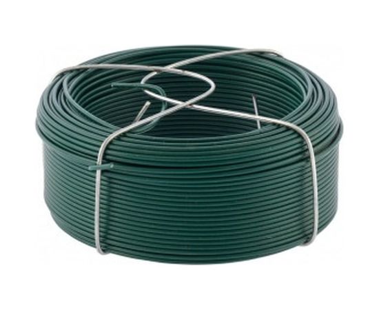 Проволока с ПВХ покрытием СИБРТЕХ зеленая 1,5мм длина 50м 47772 