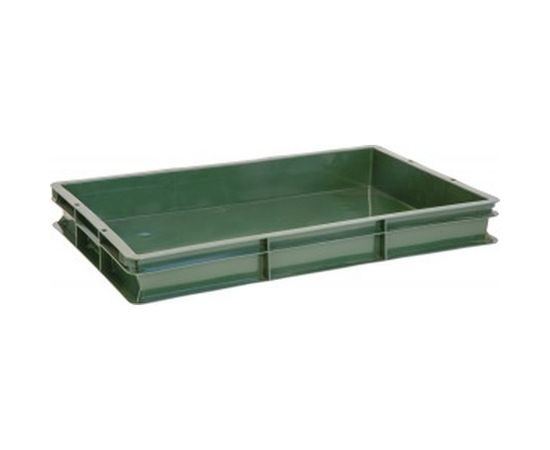 Сплошной ящик п/э 600x400x75 зеленый ТАРА 06847 