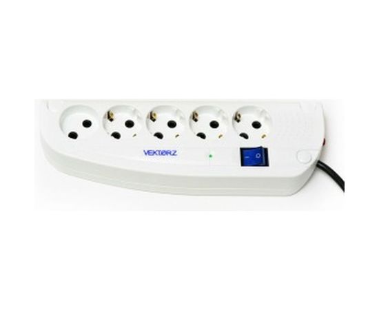 Сетевой фильтр Vektor Z NEW 3.5 кВт светло-серый 3м 15795 