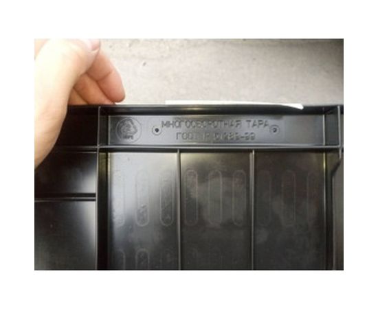 Мясной сплошной ящик, 600x400x250мм, черный, вес 2.2 кг ТАРА 00912 – изображение 6