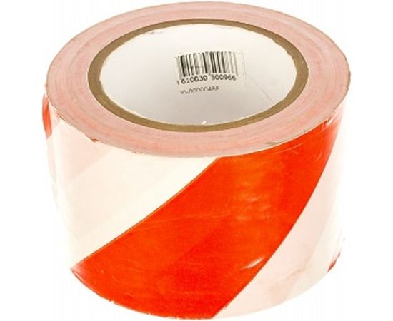 Сигнальная лента SDM бело-красная 75 ммх150 м 0488 