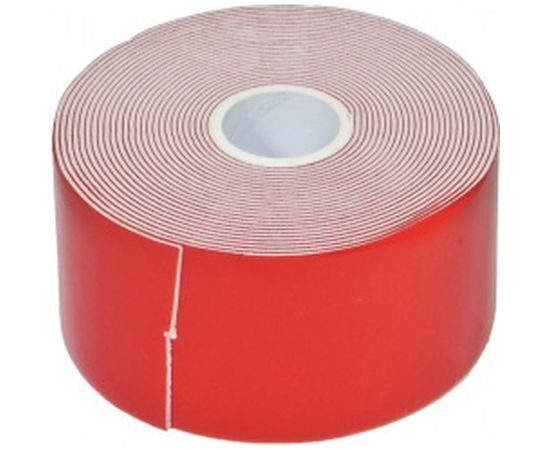 Двухсторонняя клейкая лента MEGAPOWER 50 мм х 5 м профессиональная, красная ET-505PRO 