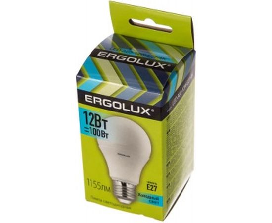 Светодиодная лампа ЛОН Ergolux LED-A60-12W-E27-4K 12Вт E27 4500K 172-265В 12151 – изображение 2