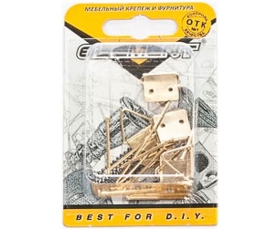 Петля для картины ELEMENT 18x28мм латунированная 7 шт 248910 – изображение 2