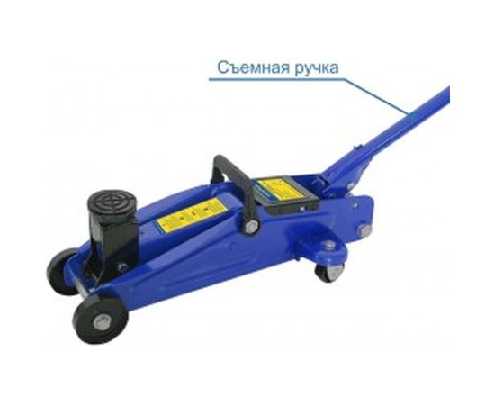 Гидравлический подкатной домкрат 2Т 340 мм кейс с резиновой проставкой порога Goodyear GY-PD-02K GY000904 – изображение 2