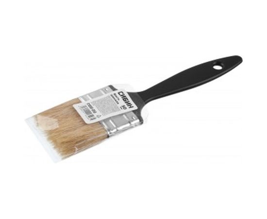 Плоская кисть пластиковая ручка, светлая щетина, 50мм СИБИН 01008-050 – изображение 2