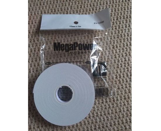 Двухсторонняя клейкая лента MEGAPOWER EV-125 W E 12мм х 5м белый EV-125W – изображение 2