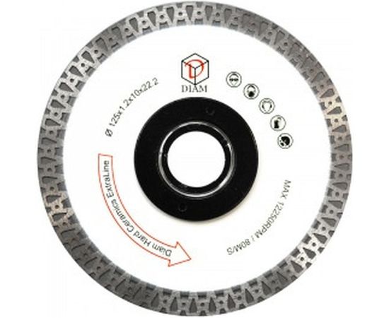 Круг алмазный Hard Ceramics (125x22,2 мм)&nbsp;Diam 000526 – изображение 3