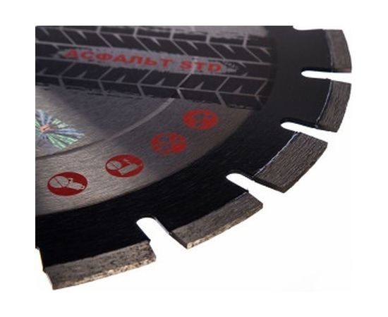 Отрезной круг по асфальту STD (350х3,2х10х25,4 мм) Diam 000589 – изображение 3