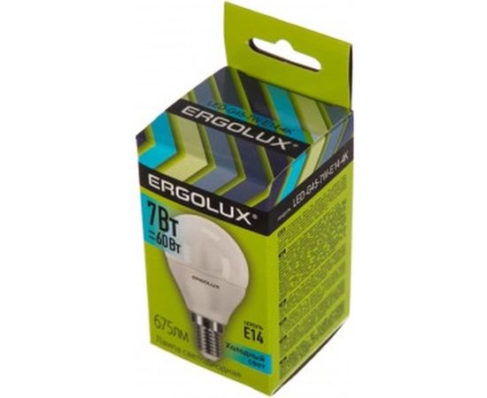 Светодиодная лампа Шар Ergolux LED-G45-7W-E14-4K 7Вт E14 4500K 172-265В 12144 – изображение 3