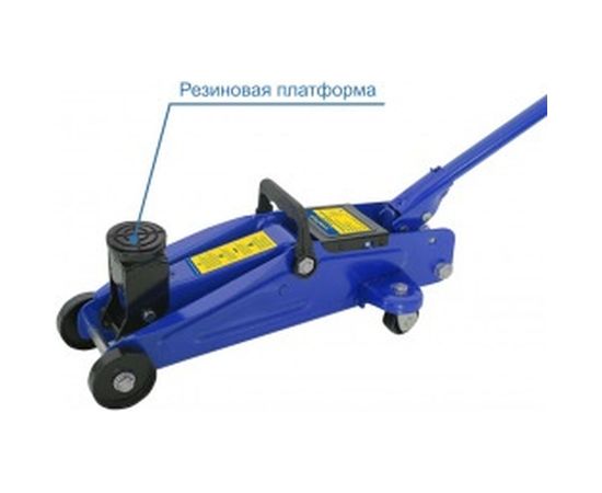 Гидравлический подкатной домкрат 2Т 340 мм кейс с резиновой проставкой порога Goodyear GY-PD-02K GY000904 – изображение 3