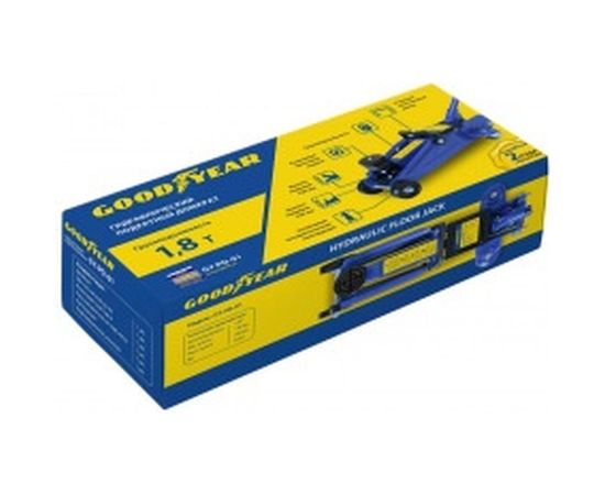 Гидравлический подкатной домкрат 1,8Т 320 мм с резиновой проставкой порога Goodyear GY-PD-01 GY000901 – изображение 5