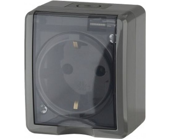 Розетка ЭРА Эксперт 11-2401-03 2P+E IP54, 16АХ-250В, ОУ, серый Б0020713 