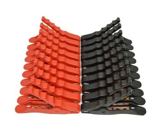 Зажим Крокодил АВТОЭЛЕКТРИКА 10 красных+10 черных Т-23 