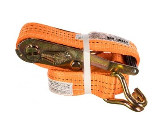 Стяжной ремень с крюками (50мм, 5т, 6м) СТРОП-ПРО SP03008 