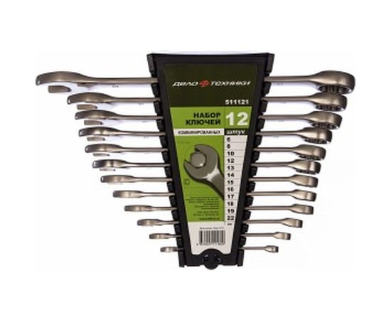Набор комбинированных ключей ЕВРО 12 шт на холдере ДТ/10 Дело Техники 511121 