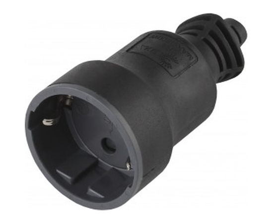 Кабельная розетка ЭРА R4B c/з 16A прямой ввод черная Б0019191 