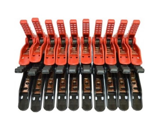 Зажим Крокодил АВТОЭЛЕКТРИКА 10 красных+10 черных Т-23 – изображение 2