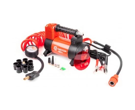 Металлический автомобильный компрессор 12V с LED фонарем Агрессор AGR-50L – изображение 3