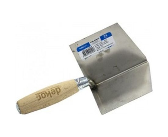 Гладилка для выведения внутренних углов DEKOR нержавеющая сталь, деревянная ручка 101 