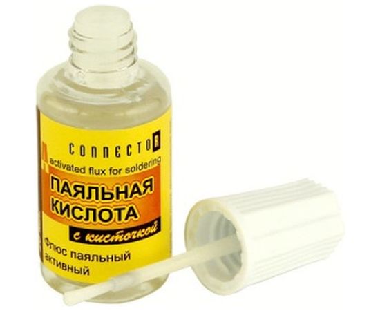 Кислота паяльная с кисточкой 20 мл Connector KIPA-G10 