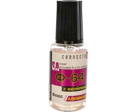 Флюс для пайки алюминия Ф-64 с кисточкой 20 мл Connector Ф-64 F64-KIS-20 
