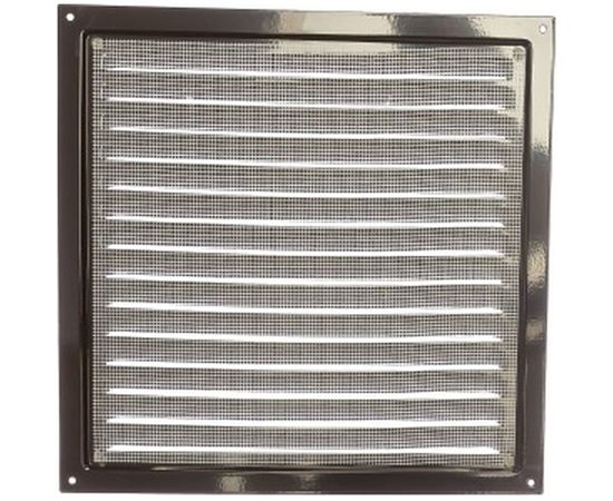 Решетка вентиляционная стальная с сеткой (300x300 мм; коричневая) ERA 3030МЭ кор 87-918 