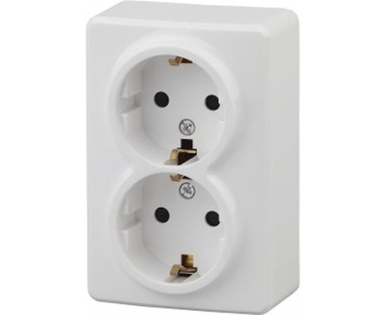 Розетка ЭРА Эксперт 11-2205-01 2х2P+E Schuko, 16АХ-250В, ОУ, белый Б0020691 
