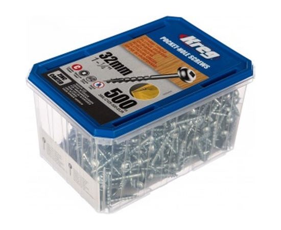 Шурупы KREG с крупным шагом, 1-1/4", 500 шт. SML-C125-500-INT 