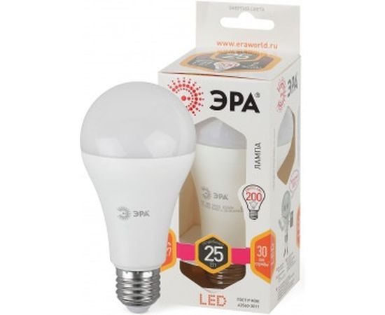 Светодиодная лампа ЭРА LED A65-25W-827-E27, груша, теплый Б0035334 – изображение 2