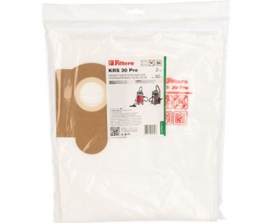Мешки для пылесоса Kress, Bort, Hitachi трехслойные синтетические Filtero KRS 30 Pro 30л  2шт 05609 – изображение 2