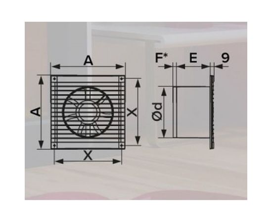 Осевой вентилятор c антимоскитной сеткой ERA D 100 E 100 S – изображение 3