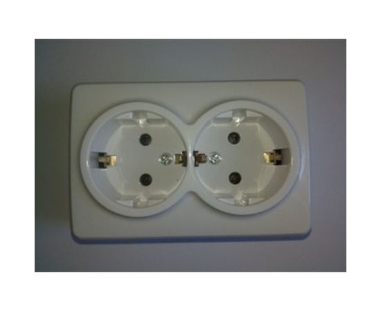 Розетка ЭРА Эксперт 11-2205-01 2х2P+E Schuko, 16АХ-250В, ОУ, белый Б0020691 – изображение 6