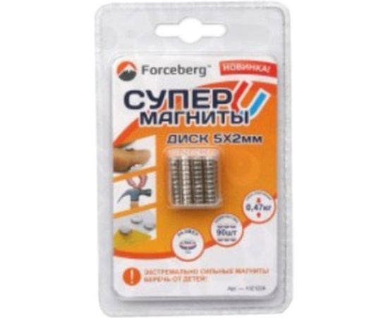 Неодимовый магнит - диск 5х2мм, 90шт Forceberg 9-1212024-090 