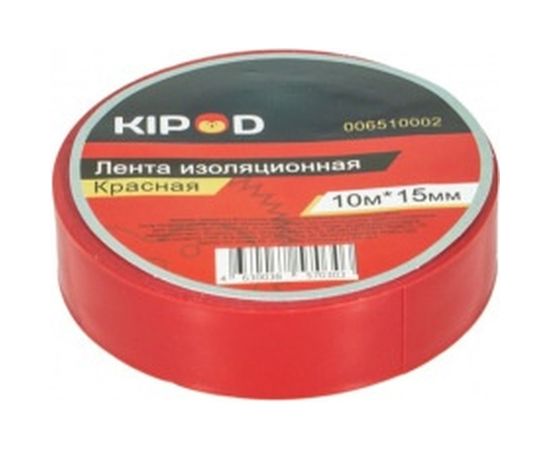 Изоляционная лента KIPOD 15мм х 10м, красная 006510002 
