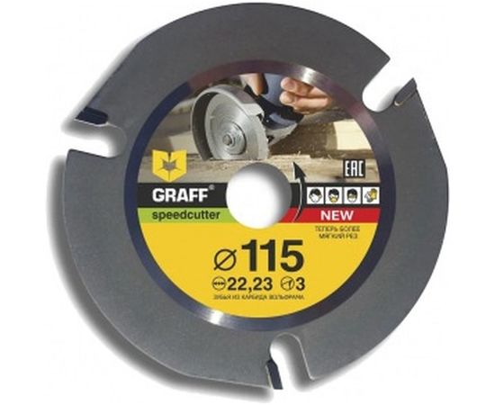 Диск пильный по дереву для УШМ Speedcutter&nbsp;(115х22.2 мм) GRAFF 