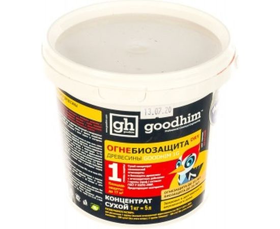 Огнебиозащита Goodhim 1 группы, сухой концентрат 1G DRY, 1кг, ведро 2018 