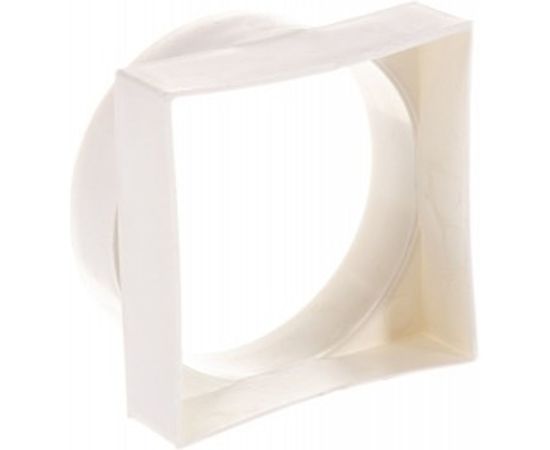 Соединитель квадрата 90х90 мм с круглым воздуховодом 100 мм, пластик  ERA 09КВ 86-863 