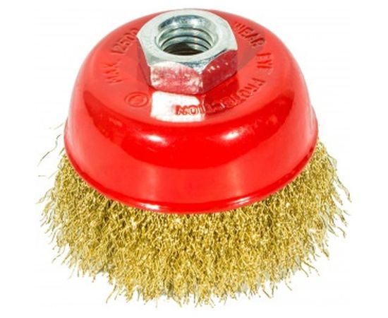 Щетка-крацовка чашечная (125 мм, латунированная проволока) для УШМ GROSSMEISTER 021038003 