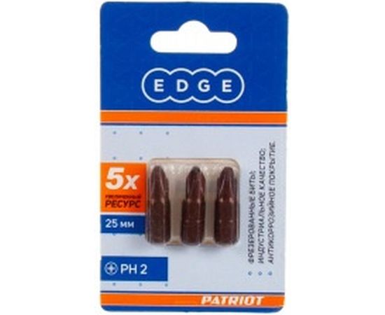 Бита (3 шт; PH2; 25 мм) EDGE by PATRIOT 818010009 