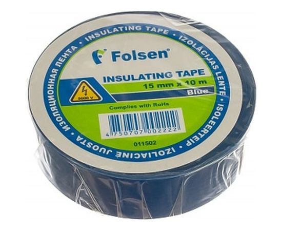 Изоляционная лента Folsen 15ммx10м синяя 011502 