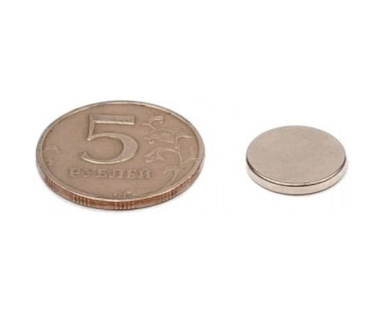 Неодимовый магнит - диск 15х2мм Forceberg 9-1212320-006 – изображение 2
