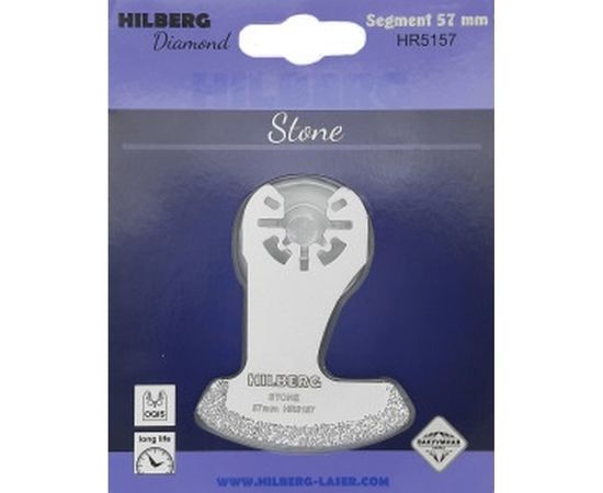 Полотно алмазное отрезное по керамике и камню Segment Vc-M 57 мм Hilberg HR5157 – изображение 2