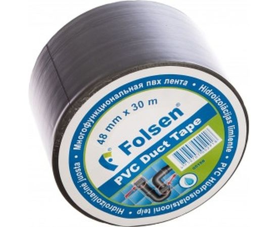Гидроизоляционная PVC лента Folsen 48ммх30м серая 05156 – изображение 2
