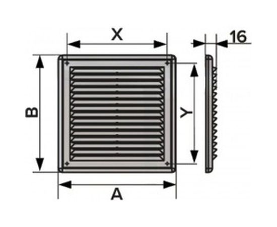 Решетка вентиляционная вытяжная (183х253 мм; белая) ERA 1825Р – изображение 3