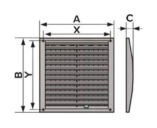 Решетка вентиляционная регулируемая (200х200 мм) ERA 2020РРП – изображение 3