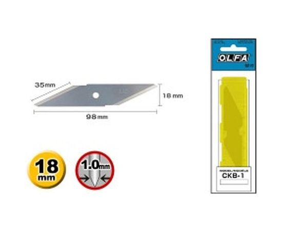 Лезвия для ножа CK-1 (18х35х98х1 мм; 2 шт.) OLFA OL-CKB-1 