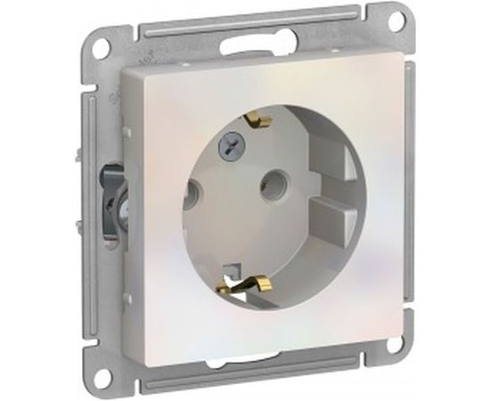 Механизм розетки Schneider Electric 1-м СП ATLAS DESIGN с заземлением 16А жемчуг ATN000443 