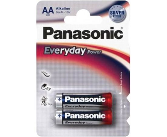Щелочная батарейка LR6 AA Everyday Power Standard 1.5В бл/2 Panasonic 5410853024705 